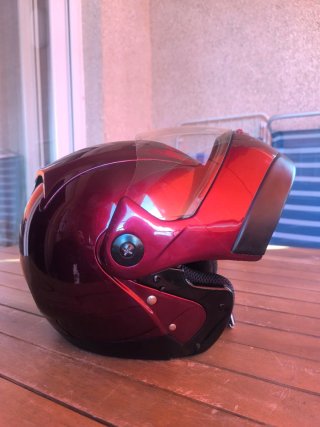 Casco modular Mitaka burdeos