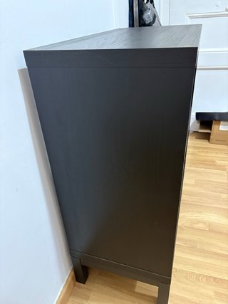 Estantería Kallax Ikea Negra con Cestas