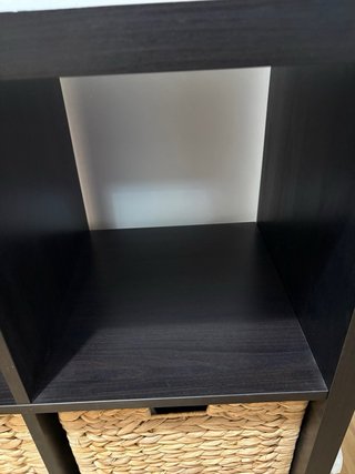 Estantería Kallax Ikea Negra con Cestas