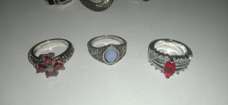 Lote 6 Anillos Bisutería Talla 8