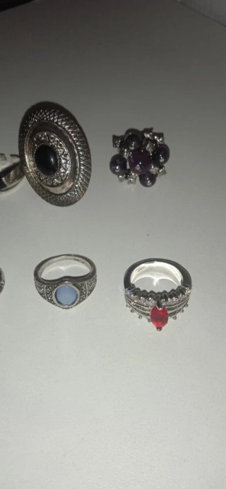 Lote 6 Anillos Bisutería Talla 8