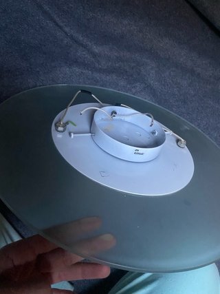 Lámpara de techo colgante dorada y gris