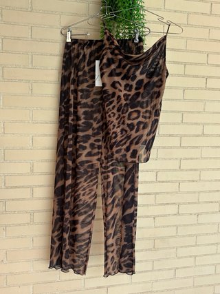 Conjunto Top Lencero y Pantalón Zara Talla S