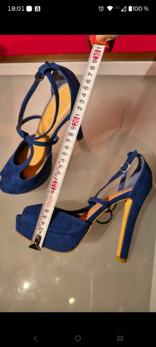 Zapatos tacón MaryPaz azul talla 39