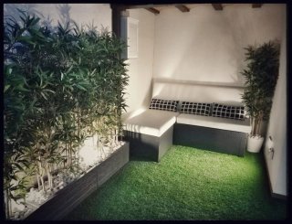 Plantas de bambú artificiales decorativas