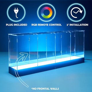 Vitrina expositora acrílico con luces LED