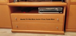 Muebles modulares de salón madera y cristal