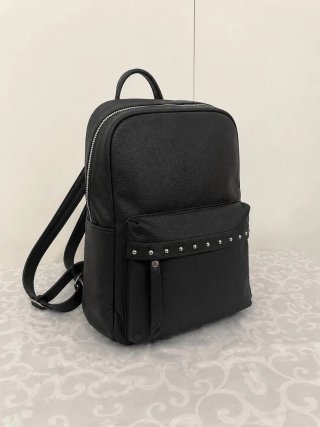 Bolso de cuero marrón y negro