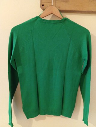 Jersey Zara Verde Cuello Pico