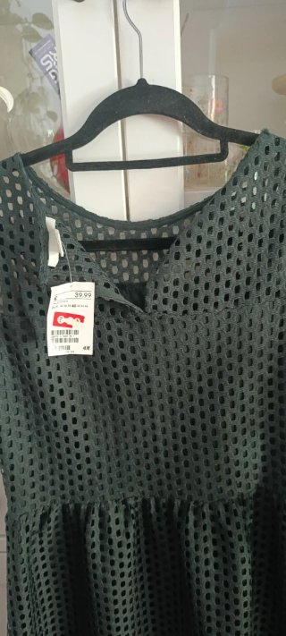 Vestido H&M Negro Malla