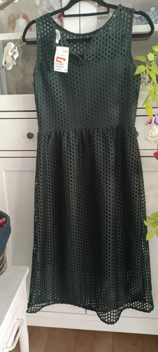 Vestido H&M Negro Malla