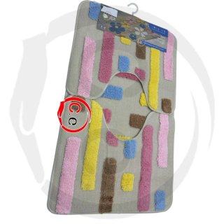 Tris Tappeto Bagno Fiori
