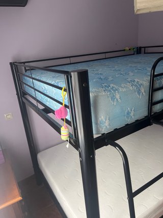 Litera Matrimonio 1.35m Estructura Negra