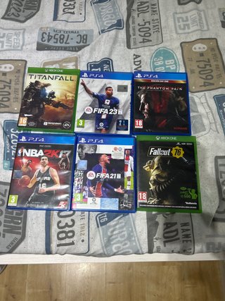 Lote 6 Juegos PS4/Xbox: FIFA, Fallout, NBA, Titanf