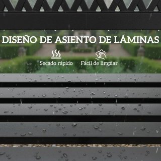 Banco de Jardín 2 Plazas Negro