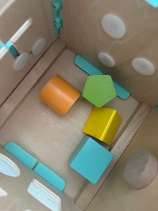Juguetes madera cubo Actividades y Caja Arrastre