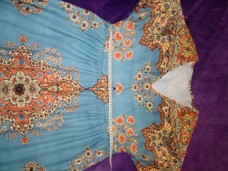 Vestido largo estampado