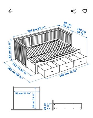 Cama Diván Blanca Ikea Hemnes