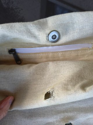 Bolso bandolera yute y algodón