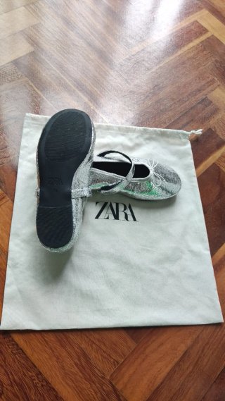 Bailarinas Zara plateadas de Niña T36