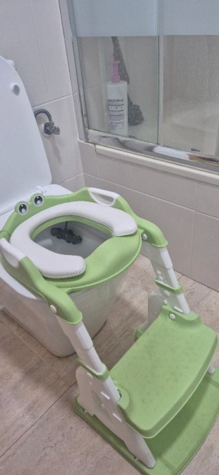 Adaptador WC Niños Rana con Escalón