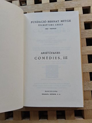 Aristòfanes. Les vespes/ la pau. Grec-català