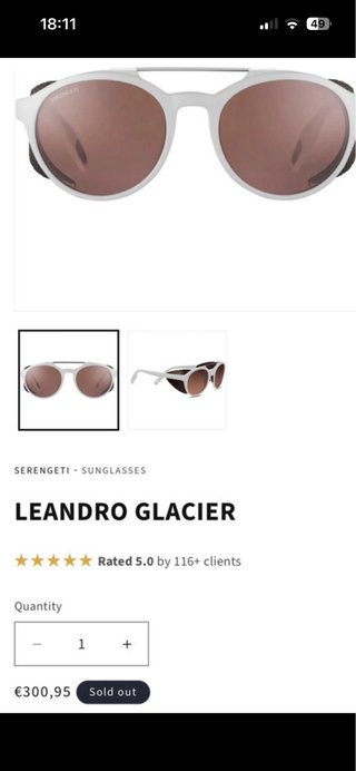 Gafas Serengeti Leandro Glacier