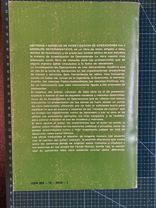 Métodos y modelos de investigación de operaciones