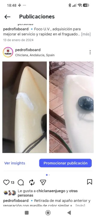 Reparación de tablas de surf