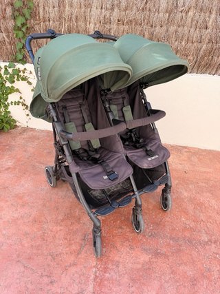 Carrito Gemelar Baby Monster Kuki Twin Verde