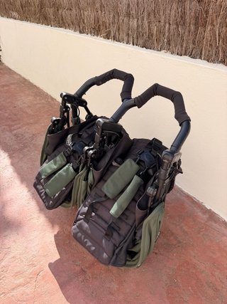 Carrito Gemelar Baby Monster Kuki Twin Verde