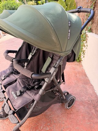 Carrito Gemelar Baby Monster Kuki Twin Verde