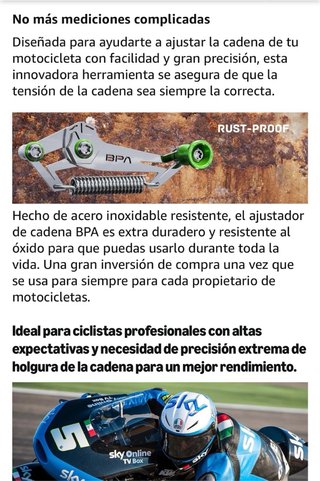 Herramienta ajuste cadena moto BPA-RACING