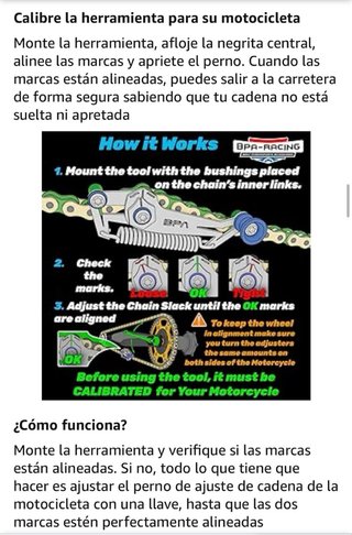 Herramienta ajuste cadena moto BPA-RACING