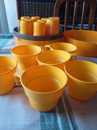 Set Camping Picnic Vintage Naranja