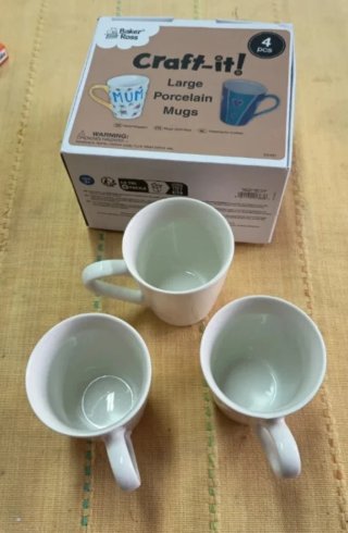 Pack 3 Tazas Porcelana