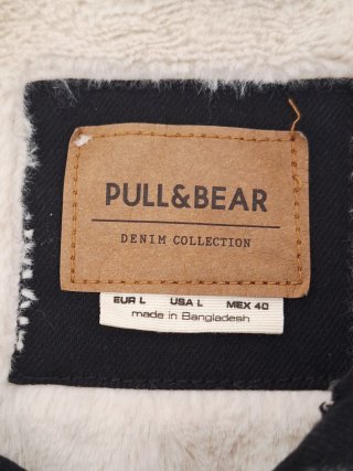 Cazadora Vaquera Negra Pull&Bear Talla L