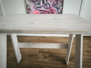 Mesa de estudio Lufe madera blanca