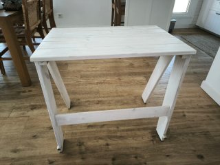 Mesa de estudio Lufe madera blanca