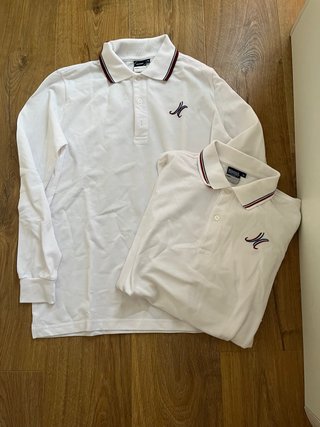 2 Polos de Manga Larga Padre Manyanet talla 16