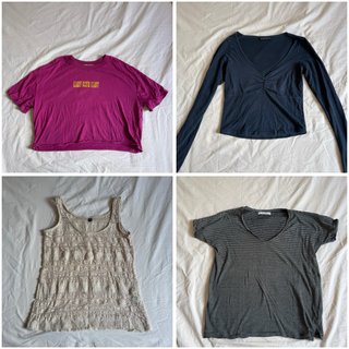 Lote 20 tops varios colores y tallas