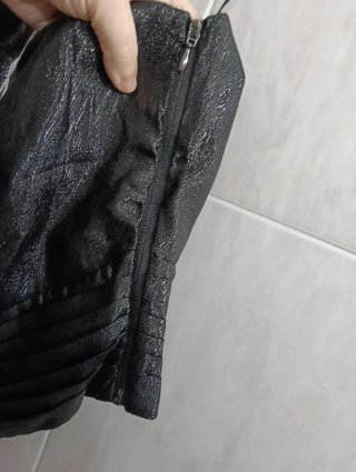 Blusa Mango Asimétrica Manga Abullonada Talla M