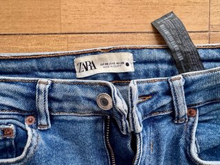 Vaqueros Zara Skinny Tiro Alto Azul