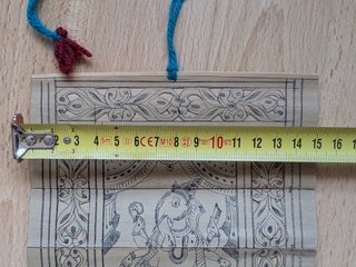 Arte hindú en hoja de palma-Talapatra Chitra