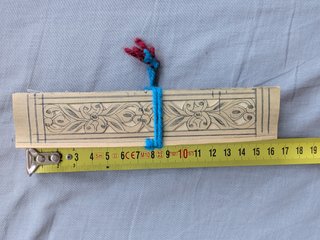 Arte hindú en hoja de palma-Talapatra Chitra
