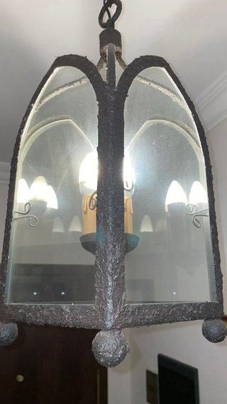 Lámpara de forja artesanal