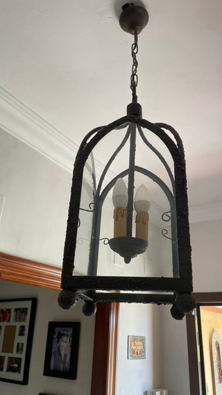Lámpara de forja artesanal