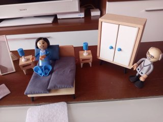 Casa de muñecas y accesorios