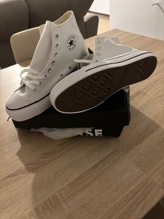 Converse plataforma blancas talla 43/43,5
