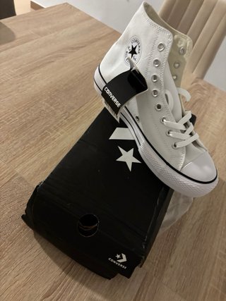 Converse plataforma blancas talla 43/43,5